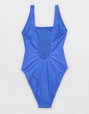 Aerie Astrology Babewatch One Piece Swimsuits Blue | 9487VHPUX