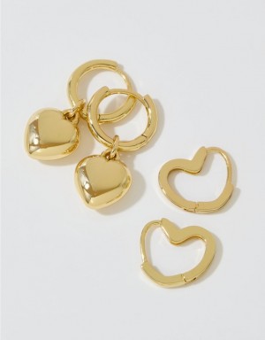 Aerie Bubble Charm Hoop Jewelry Gold | 1057NXSPY