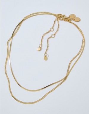 Aerie Chain 2-Pack Jewelry Gold | 9031GTSFN