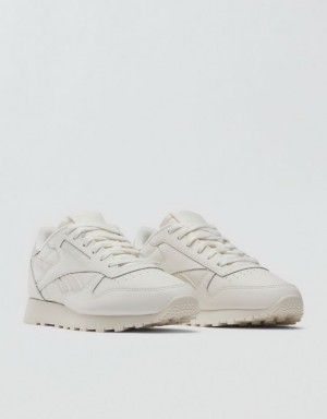 Aerie Classic Leather Sneakers White | 9548SCOVE