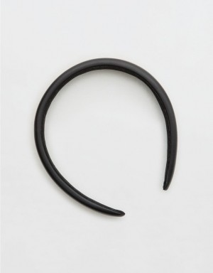 Aerie Faux Leather Hair Accessories Black | 4937BKJQR