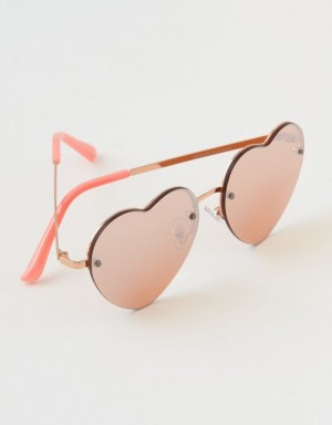 Aerie Heart Sunglasses Rose / Gold | 2681DAYEZ