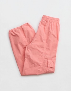 Aerie High Waisted Go-For-Itgy Cargo Pants Coral | 2865XBRVL