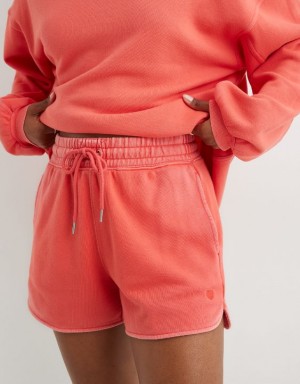 Aerie High Waisted REAL Shorts Red | 7348HPQSG