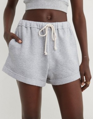 Aerie High Waisted Restart Shorts Grey | 3086FMVAK