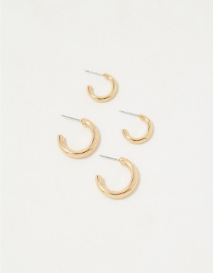 Aerie Hoop Earring 2-Pack Jewelry Gold | 6793TPALN