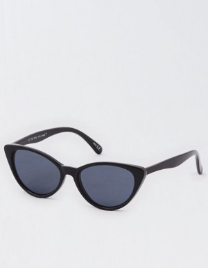 Aerie Meow Sunglasses Black | 2869SKHNE