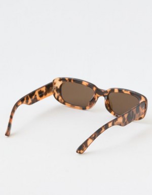 Aerie Mini Dare To Square Sunglasses Leopard | 8361FHELR