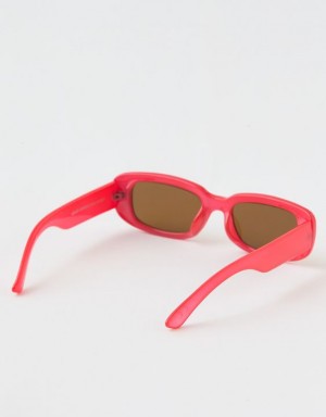 Aerie Mini Dare To Square Sunglasses Red | 7364OXJYM