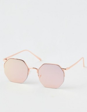 Aerie Movin' N Groovin' Sunglasses Rose / Gold | 3057YTXHQ