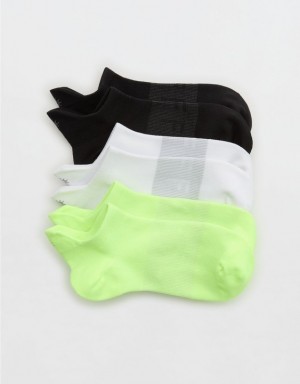 Aerie OFFLINE By Athletic 3-Pack Socks Black | 9036IUANQ