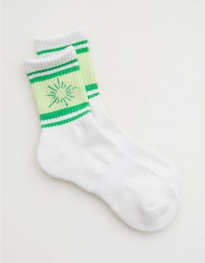 Aerie OFFLINE By Crew Socks Green | 1247SVNUF