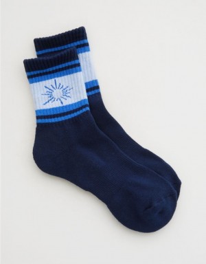 Aerie OFFLINE By Crew Socks Navy | 2139QAHDK