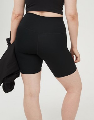 Aerie OFFLINE By Goals 7" Bike Shorts Black | 3148LCFJO