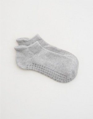 Aerie OFFLINE By Grip Ankle Socks Grey | 0126OJECP