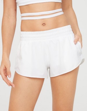 Aerie OFFLINE By Low Rise Hot Stuff Shorts White | 2690EQOCR