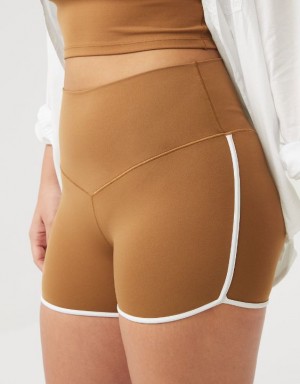 Aerie OFFLINE By Real Me 3" Bike Shorts Brown | 0516HFGVJ