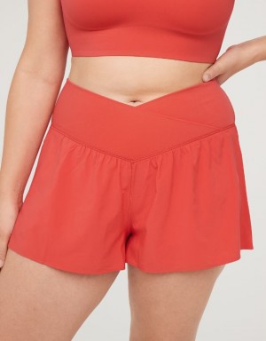 Aerie OFFLINE By Real Me Crossover Flowy Shorts Red | 7426LZVQA