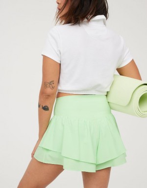 Aerie OFFLINE By Real Me Flirty Shorts Green | 4306NUXHL