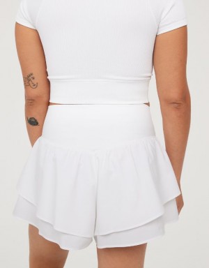 Aerie OFFLINE By Real Me Flirty Shorts White | 0162IYLNF