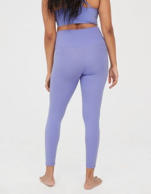 Aerie OFFLINE By Real Me High Waisted Crossover Leggings Purple | 9084LODHK