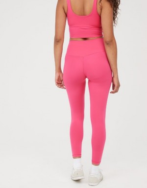 Aerie OFFLINE By Real Me High Waisted Crossover Leggings Pink | 0478NCAWL