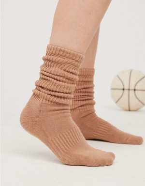 Aerie OFFLINE By Scrunch Socks Brown | 6802QLCDE