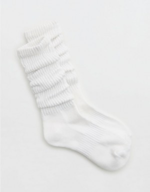 Aerie OFFLINE By Scrunch Socks White | 4615DKSYC