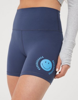 Aerie OFFLINE By The Hugger 5" Bike Shorts Blue | 9258LYGTI