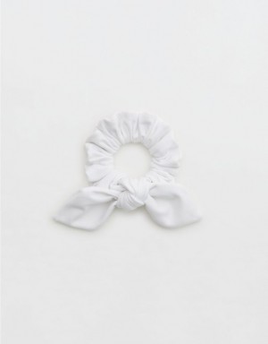 Aerie OFFLINE By The Hugger Bow Hair Accessories White | 0271CTHYJ