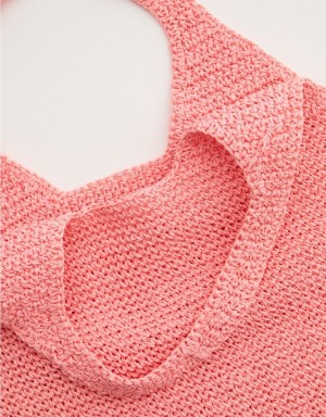 Aerie Oversized Straw Bags Coral | 0869PBFOG