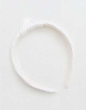 Aerie Pool-To-Party Top Knot Hair Accessories White | 1834PNFZM