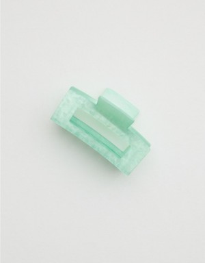 Aerie Rectangle Claw Clip Hair Accessories Light Turquoise | 9251ONZVU