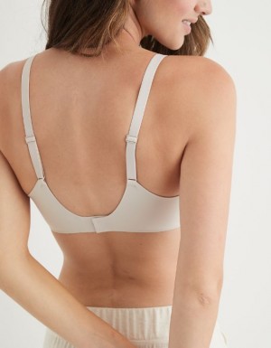 Aerie SMOOTHEZ Full Coverage Lightly Lined Bras White | 7190MPEVX