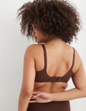 Aerie SMOOTHEZ Full Coverage Lightly Lined Bras Brown | 6130UQVDO