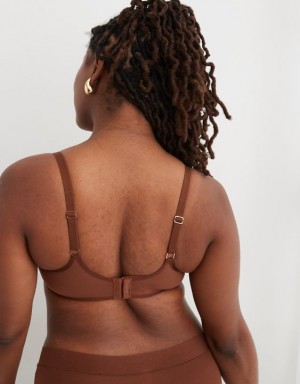 Aerie SMOOTHEZ Mesh Unlined Bras Brown | 8237ZPIVH