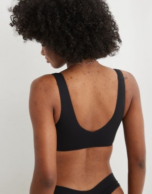 Aerie SMOOTHEZ Padded Sweetheartlette Bras Black | 5986ROMIP