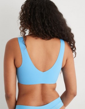 Aerie SMOOTHEZ Padded Sweetheartlette Bras Blue | 0923ETKFO