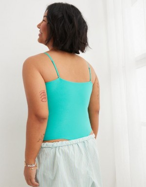 Aerie SMOOTHEZ Scoop Bodysuit Turquoise | 4710UGBDN