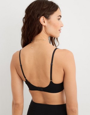 Aerie SMOOTHEZ Scooplette Bras Black | 7360RKQJV