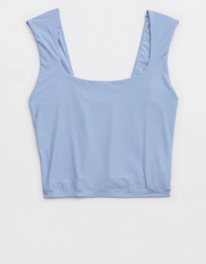 Aerie SMOOTHEZ Square Neck Cami Bras Blue | 3628SINKP