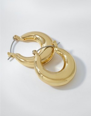 Aerie Scoop Drop Hoop Jewelry Gold | 6523KITRF