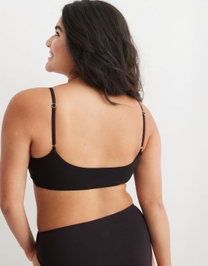 Aerie Slick Chicks Adaptive Lounge VELCRO®nd Fasteners Bras Black | 5162WJVEC