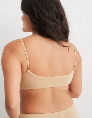 Aerie Slick Chicks Adaptive Lounge VELCRO®nd Fasteners Bras Beige | 9152BXGHN