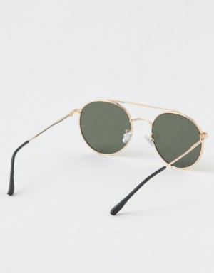 Aerie So Fly Sunglasses Gold | 5936FCKAP