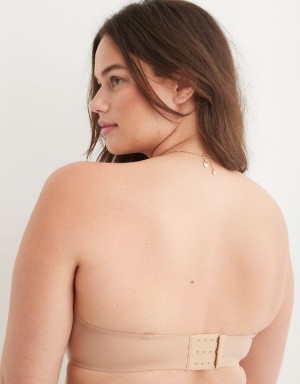 Aerie Sunnie Strapless Lightly Lined Bras Beige | 0134XSDAY