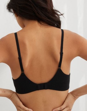 Aerie Superchill Wireless Lightly Lined Bras Black | 9180JCNXZ