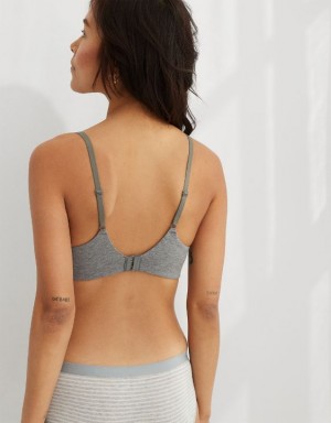 Aerie Superchill Wireless Lightly Lined Bras Dark Grey | 1376TBPFJ