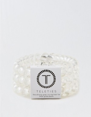 Aerie Teleties Large 3-Pack Hair Accessories White | 1349YKHOQ