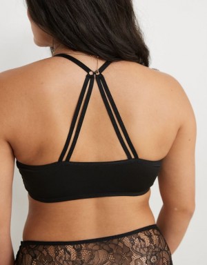 Aerie The Liberare Convertible Plungelette Bras Black | 8564QMZWU